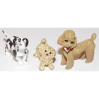  Preview image for 3 Dollhouse Miniatures DOG FIGURINES 