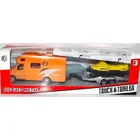  Preview image for Die Cast Orange Truck & Trailor Yellow 