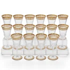  Preview image for (18pc) St. Louis "Thistle Gold" Crystal 