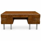  Preview image for Art Deco Belgium Burl Wood Desk 