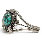  Preview image for A Navajo Silver And Turquoise Cuff 