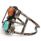  Preview image for A Signed Navajo Silver, Turquoise, And 