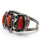  Preview image for A Navajo Silver And Coral Three Stone 