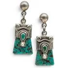  Preview image for A Pair Of Sterling Silver, Turquoise, 