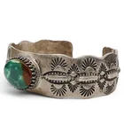  Preview image for A Navajo Sterling Silver And Green Stone 