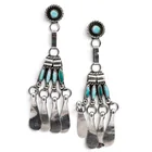  Preview image for A Pair Of Quoc Turquoise Sterling Silver 