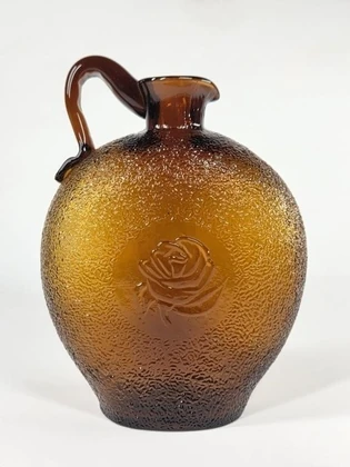 Lot# 3 - ANTIQUE HAND BLOWN AMBER BROWN 