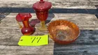  Preview image for Lot# 77 - Cranberry and Amber glassware 