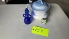  Preview image for Lot# 154 - Soup turrein, clock, blue gla 