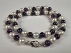  Preview image for PEARL AND AMETHYST NECKLACE, 24" 