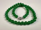  Preview image for GREEN TAIWAN JADE BEAD NECKLACE, 