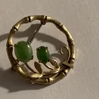  Preview image for VINTAGE GOLD FILLED JADE PIN 