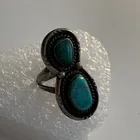  Preview image for EARLY PAWN NAVAJO SILVER TURQUOISE SIZE 