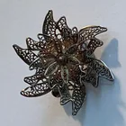  Preview image for VINTAGE SILVER FILIGREE FLORAL PIN 
