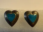  Preview image for VINTAGE STERLING TURQUOISE HEART SHAPED 