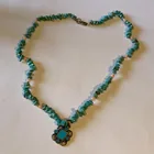  Preview image for VINTAGE STERLING TURQUOISE NECKLACE 