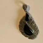  Preview image for VINTAGE STERLING ONYX MARCASITE 
