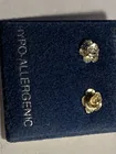  Preview image for VINTAGE STERLING SILVER ROSE EARRINGS 