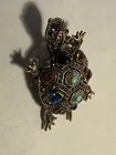  Preview image for VINTAGE RHINESTONE TURTLE PENDANT / PIN 