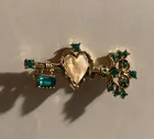  Preview image for VINTAGE RHINESTONE MOTHER OF PEARL PIN 