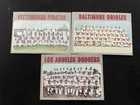  Preview image for (3) 1970 MLB Topps Team Cards Inc. 