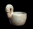  Preview image for Rare Maya Greenstone Waterbird Bowl, 