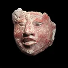  Preview image for Maya Stucco Head of a Dignitary with Red 