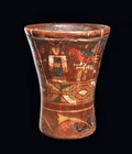  Preview image for Inca Painted Wood Kero | Figural Panels, 