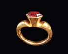  Preview image for Early Islamic Gold Garnet Ring, Faceted 