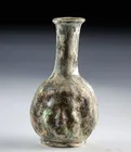  Preview image for Roman Mold-Blown Cupid Head Glass Flask, 
