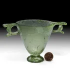  Preview image for Important Roman Glass Winged-Handle Cup, 