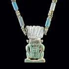  Preview image for Egyptian Faience Bead Necklace w/ Amulet 