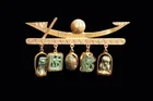  Preview image for Egyptian Faience Amulet Gold Brooch | 
