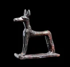  Preview image for Egyptian Miniature Bronze Jackal Sled 