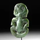  Preview image for 18th C. Maori Jade Hei Tiki, Pounamu 