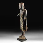 Preview image for 19th C. Burmese Mandalay Wood Buddha, 