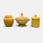  Preview image for Three yellow Rookwood covered jars with 