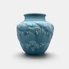  Preview image for Rookwood blue mat production vase, fish, 