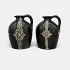 Preview image for Two Weller Turada jugs, blue and white 