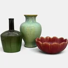  Preview image for Three Fulper items, vase, bowl and music 