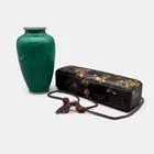  Preview image for Japanese Lacquer Box and Cloisonne Vase 