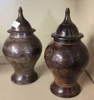  Preview image for Lot# 317 - 2 Metal Covered Urns 6.5" Tal 
