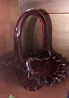  Preview image for Lot# 320 - Fenton Ruby Hobnail Glass Bas 