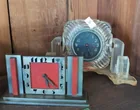  Preview image for Lot# 345 - 2 Art Deco Desk Clocks. Red F 