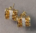  Preview image for Lot# 361 - 14k Gold Citrine Diamond Earr 