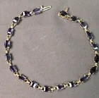  Preview image for Lot# 373 - 10k Gold 7.5" Sapphire Bracel 