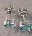  Preview image for Lot# 367 - 14k White Gold Aquamarine Ear 