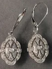  Preview image for Lot# 378 - 14k White Gold Diamond Earrin 