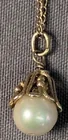  Preview image for Lot# 384 - 14k Gold Pearl Pendant 15" Ne 