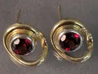  Preview image for Lot# 403b - 14k Gold Ruby Earrings 2.3 D 